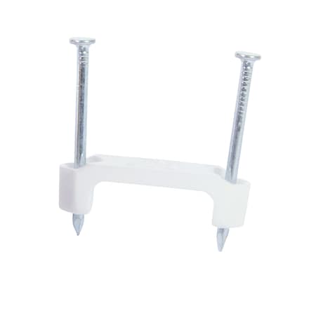 Cable Staple, 34 In W Crown, 114 In L Leg, PlasticPolyethylene